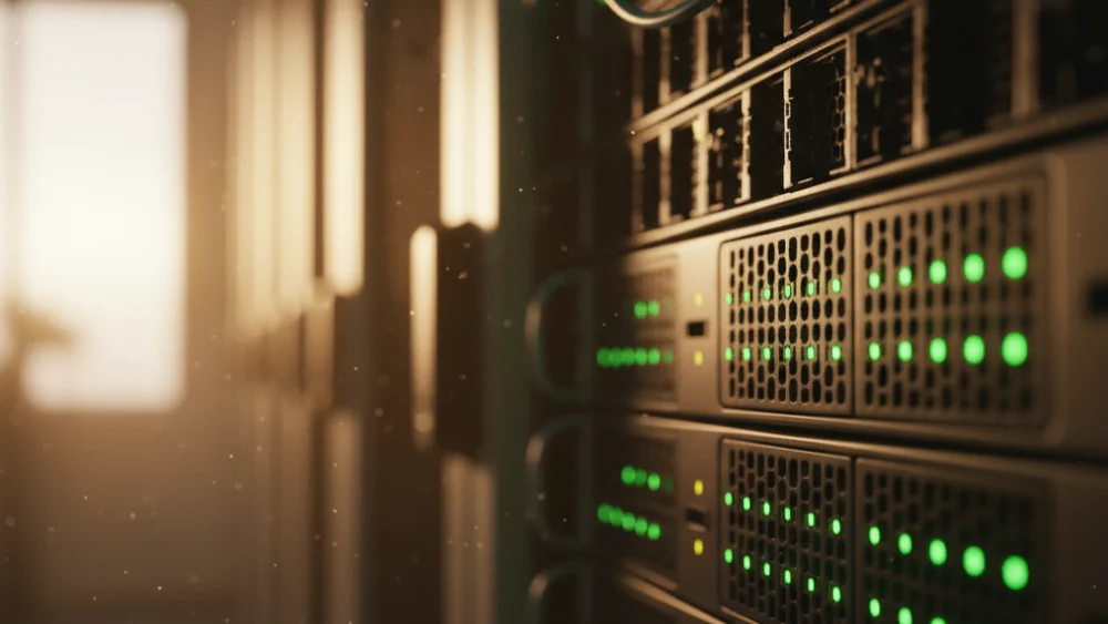 Server infrastructure representing integrated email sending and warm-up pipeline