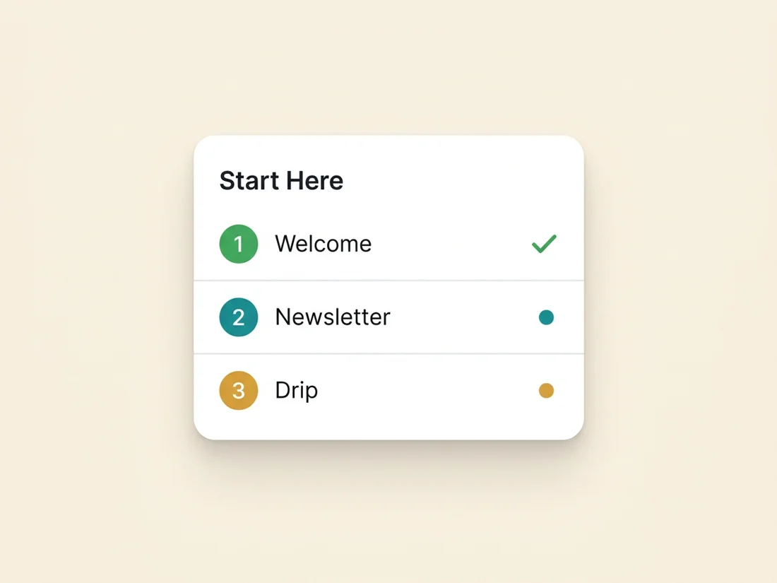 Build order for types of marketing emails: welcome first, then newsletter, then drip